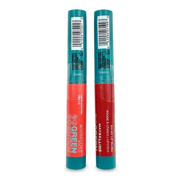 MAYBELLINE Green Edition Balmy Lip Blush With Mango Oil 004 Flare + 002 Bonfire - Picture 2 of 7